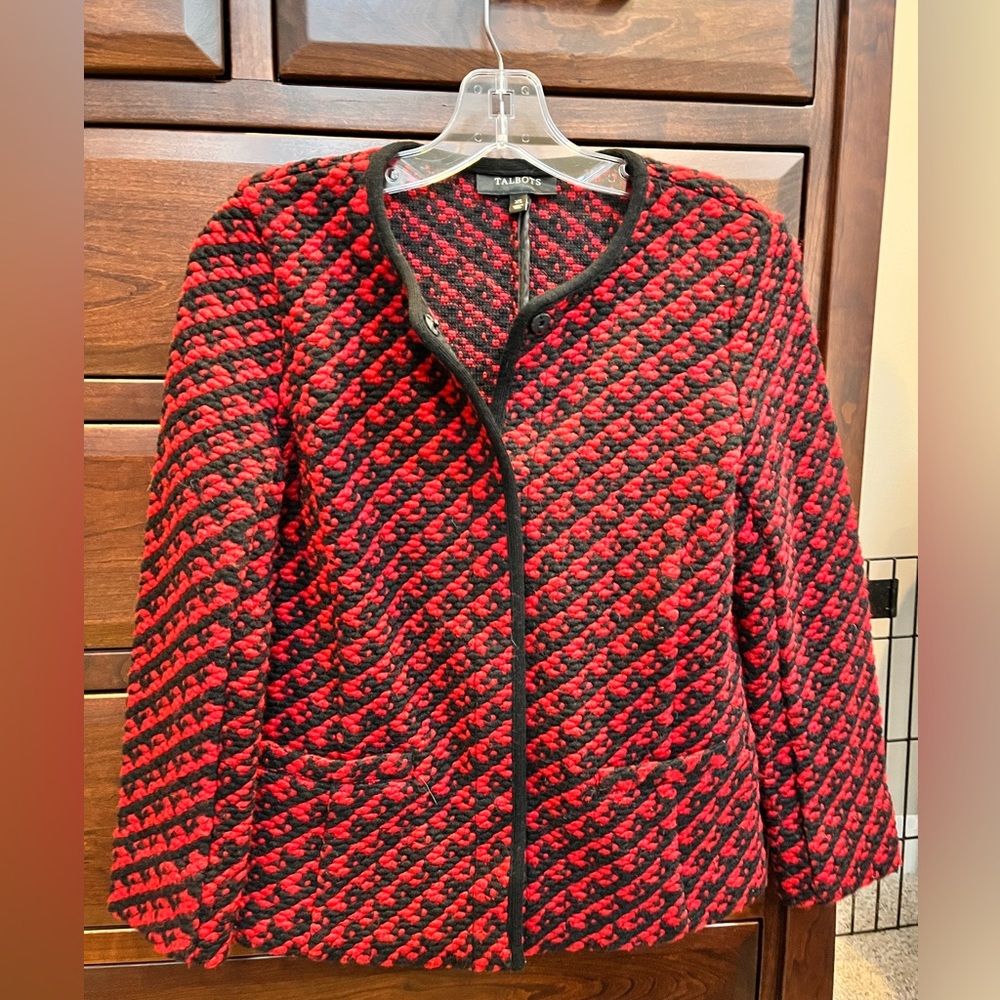 VERY NICE! Talbots Brand Women’s Sweater / Knit Blazer / Coat Size XS